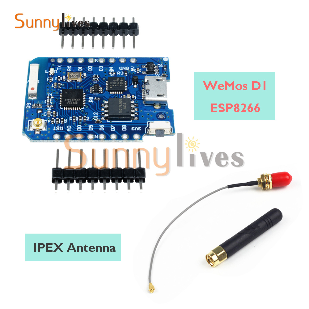 ESP8266 WEMOS D1 Mini Pro-16M Bytes External IPEX GPRS Connector Antenna Module