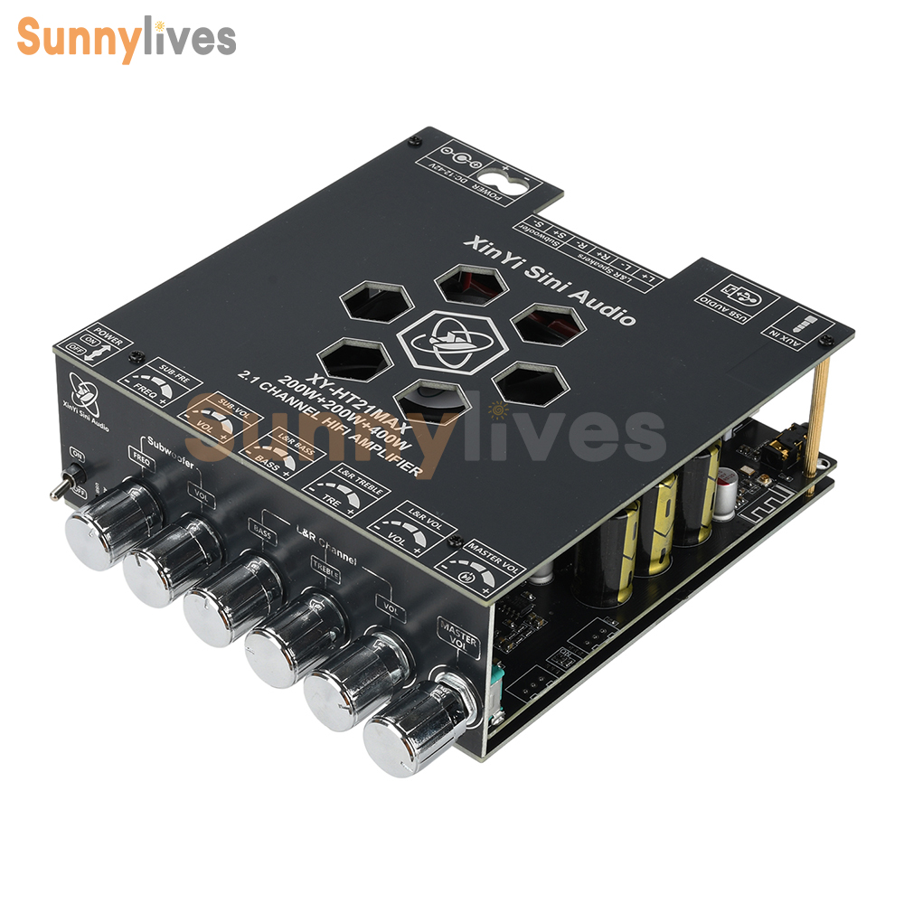 XY-HT21MAX 2.1 Channel Bluetooth Audio Amplifier Board Bass Treble
