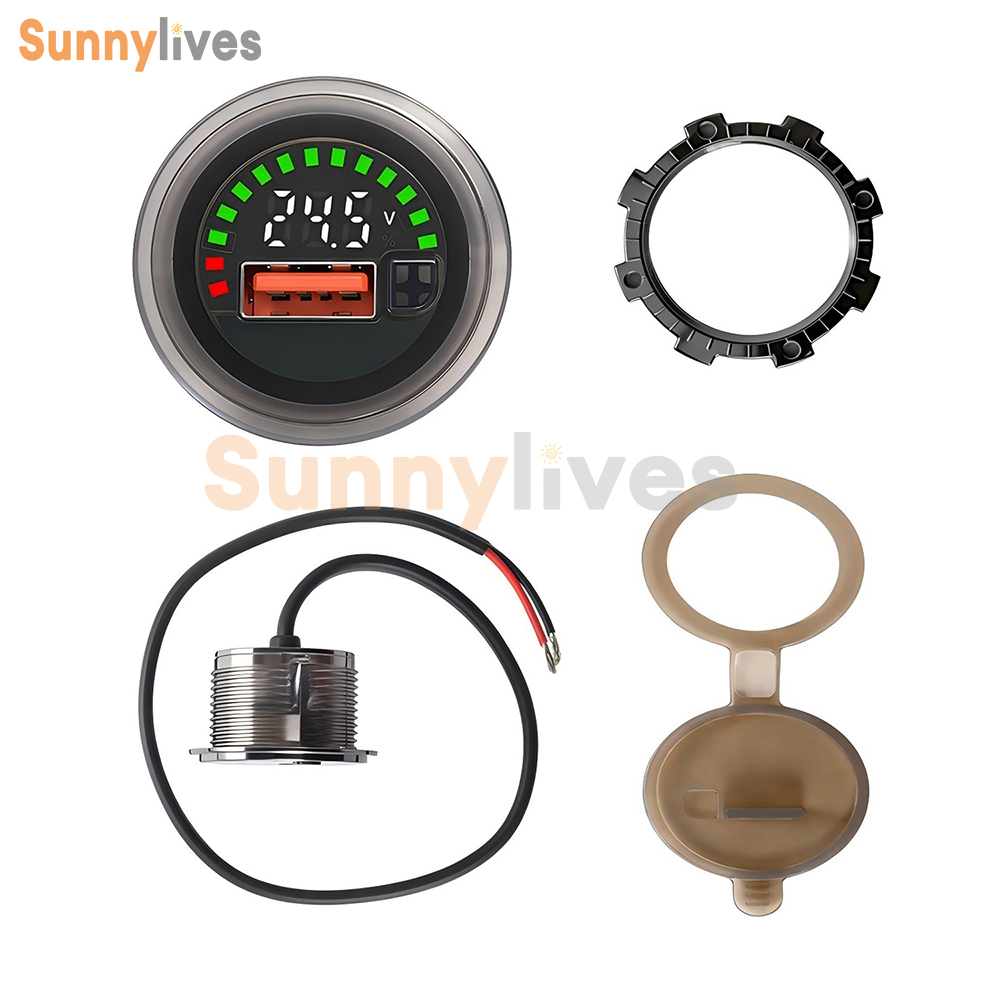 DC 7-30V Waterproof Digital Voltage Battery Capacity Level Indicator Voltmeter
