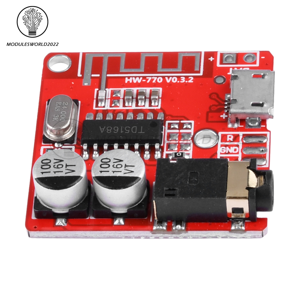 10 Moduli Bluetooth 5.0 Ricevitore Audio MP3 - 3.7V-5V Con Amplificatore Decoder - Lotto