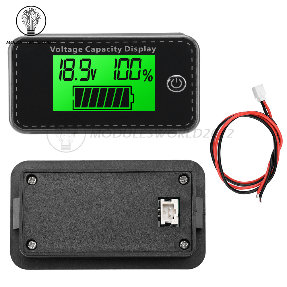 DC 5-100V LCD Digital Battery Capacity Indicator Voltmeter Voltage Meter Gauge
