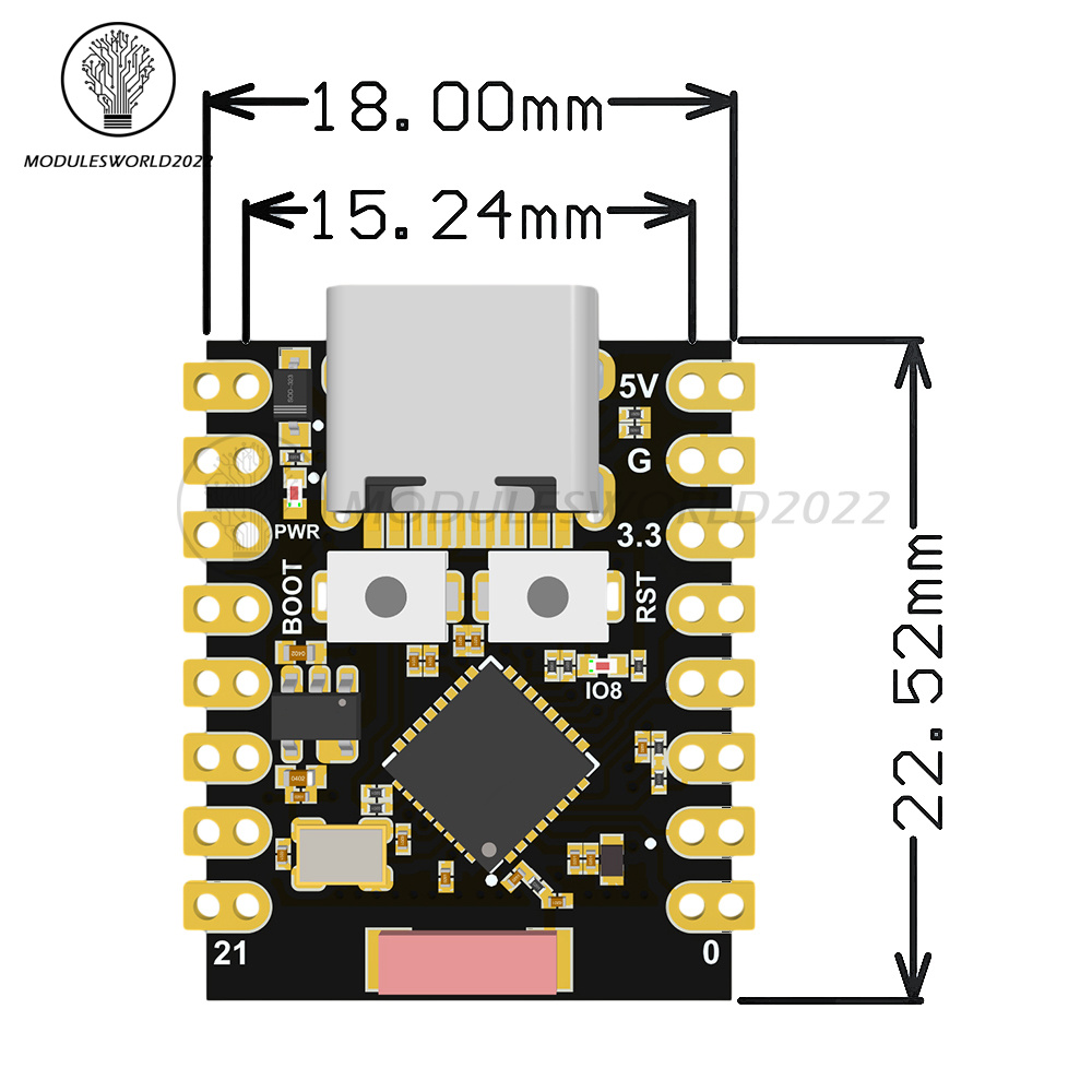 MINI Moduli Scheda Di Sviluppo ESP32 C3 Modulo Wifi BT Bluetooth - Foto 13