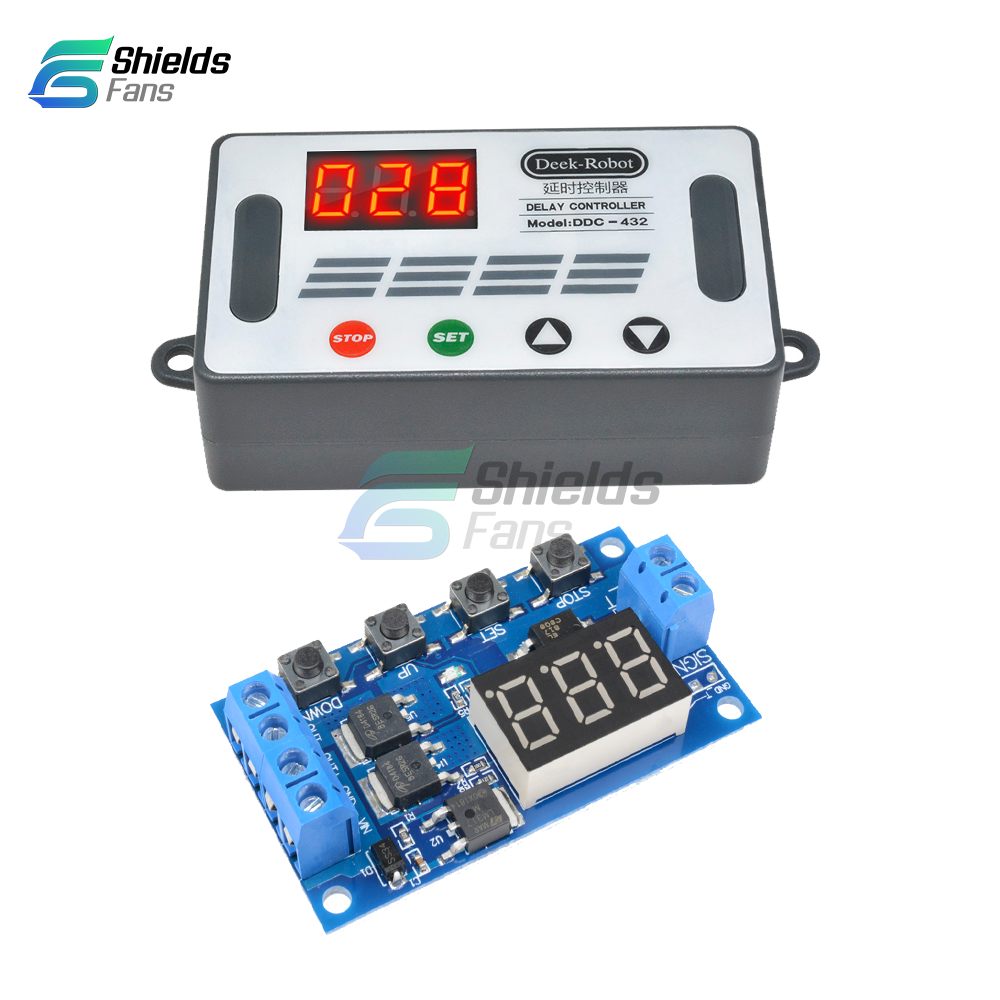 Dc 6 30v 12v Time Relay Ddc 432 Led Display Automation Cycle Delay Timer Control Ebay