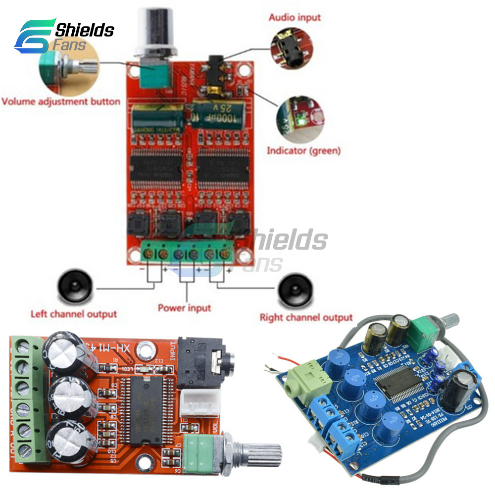 DC 9V 12V 2*12W YDA138-E Digital Audio Amplifier Board Class D 3.5mm audio Jack