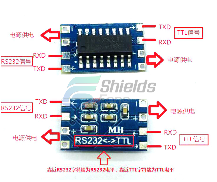 2/5/10/15/20PCS RS232 MAX3232 Level to TTL Level Module Board Converter Adaptor 