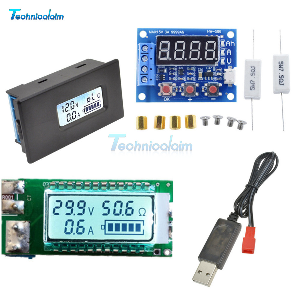 ZB2L3 26650 18650 Capacity Current Voltage LCD Meter Lithium Battery Tester 
