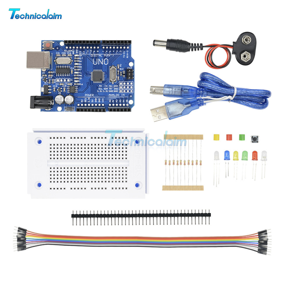 Arduino UNO R3 Starter Kit Compatible Microcontroller ATMEGA328P 270 Breadboard