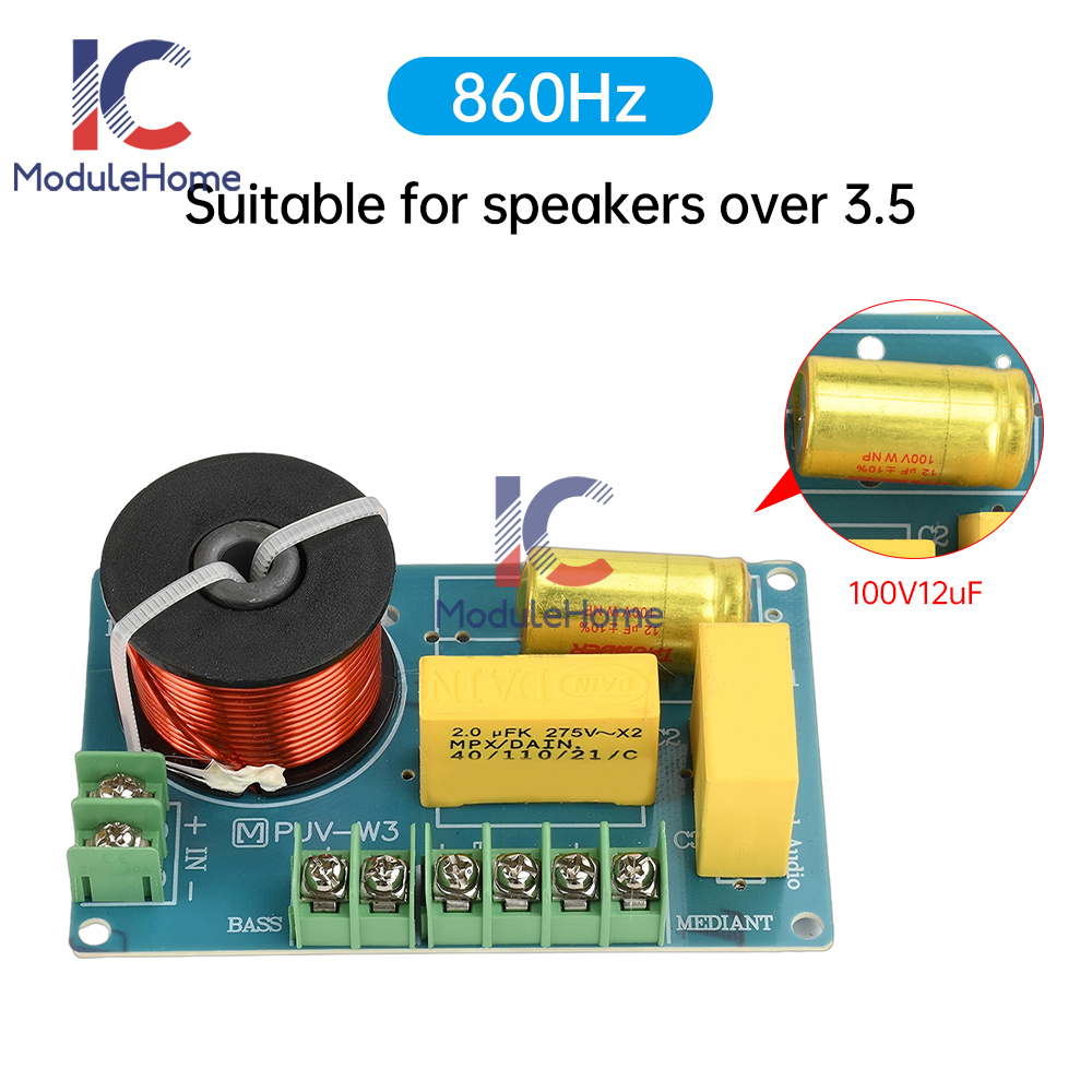200W 3 Way HiFi Speaker Frequency Divider Audio Crossover DIY Speakers Filter