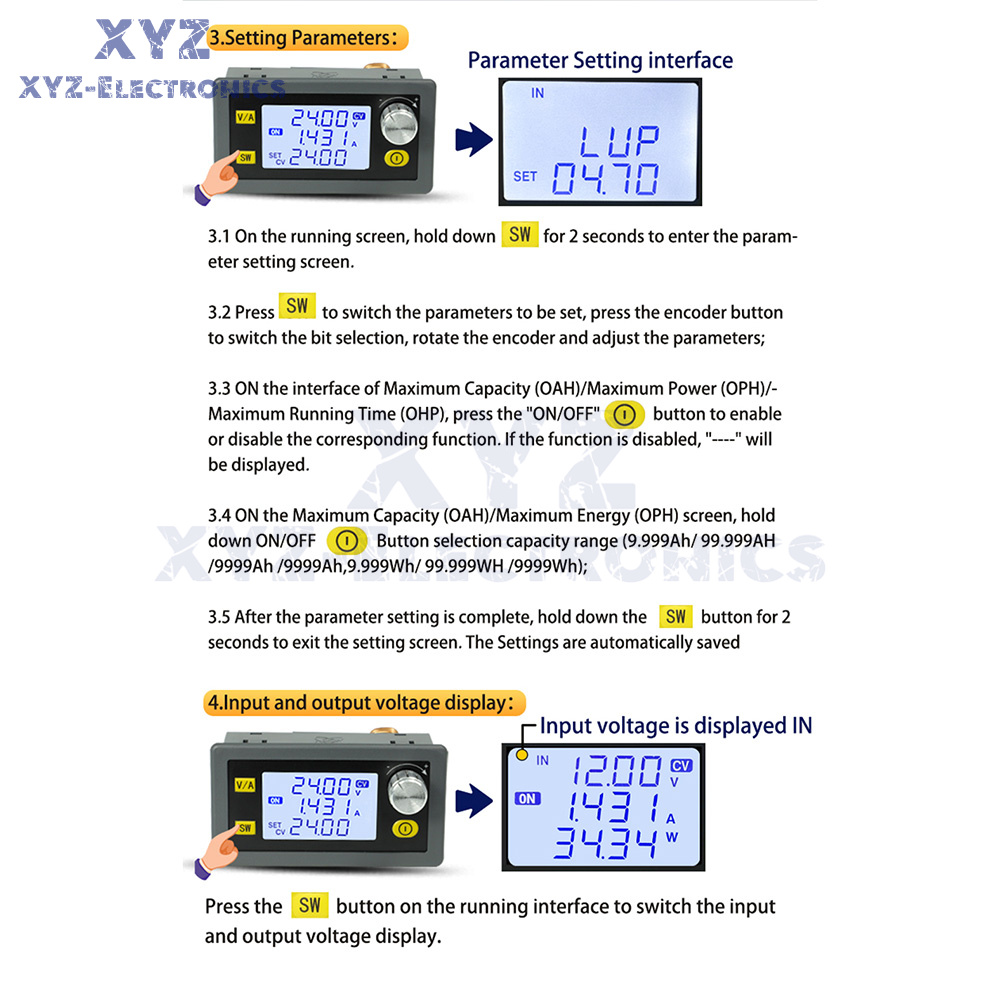 Adjustable CNC Regulated Power Supply Module Constant Voltage Current Step-down