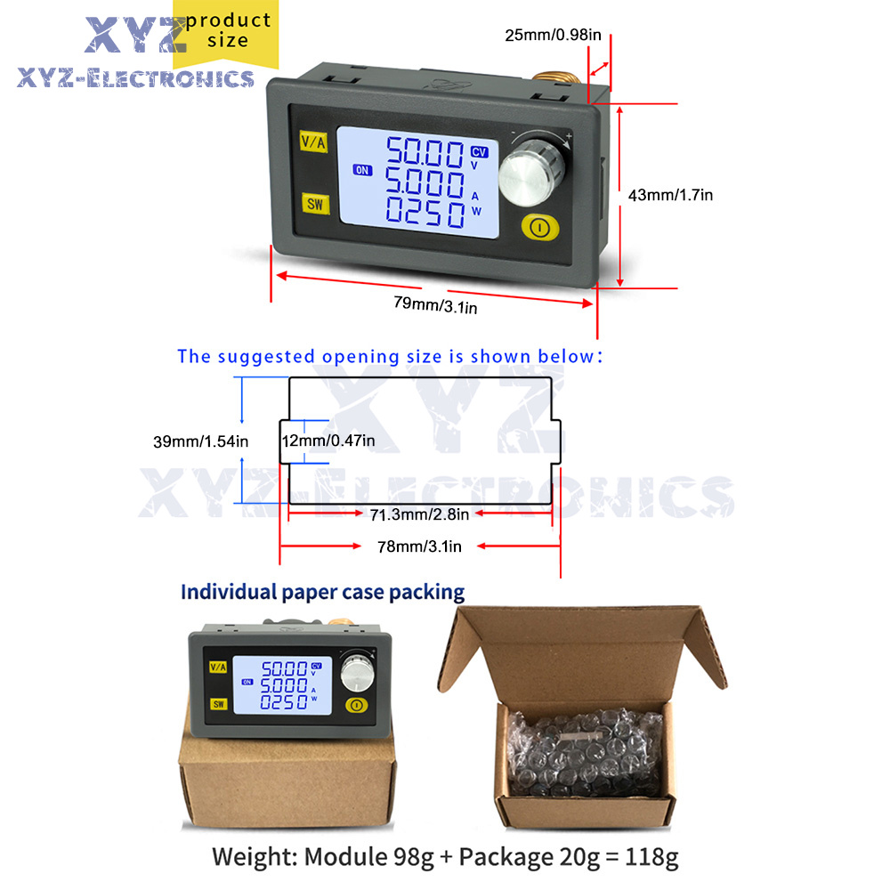Adjustable CNC Regulated Power Supply Module Constant Voltage Current Step-down