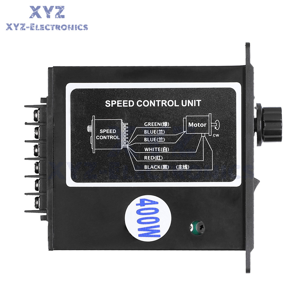 Variable Speed AC Controller US-52 400W AC Motor Speed Controller - 220V  50/60Hz, Forward/Reverse, With Filter Capacitor Motor RPM Controller