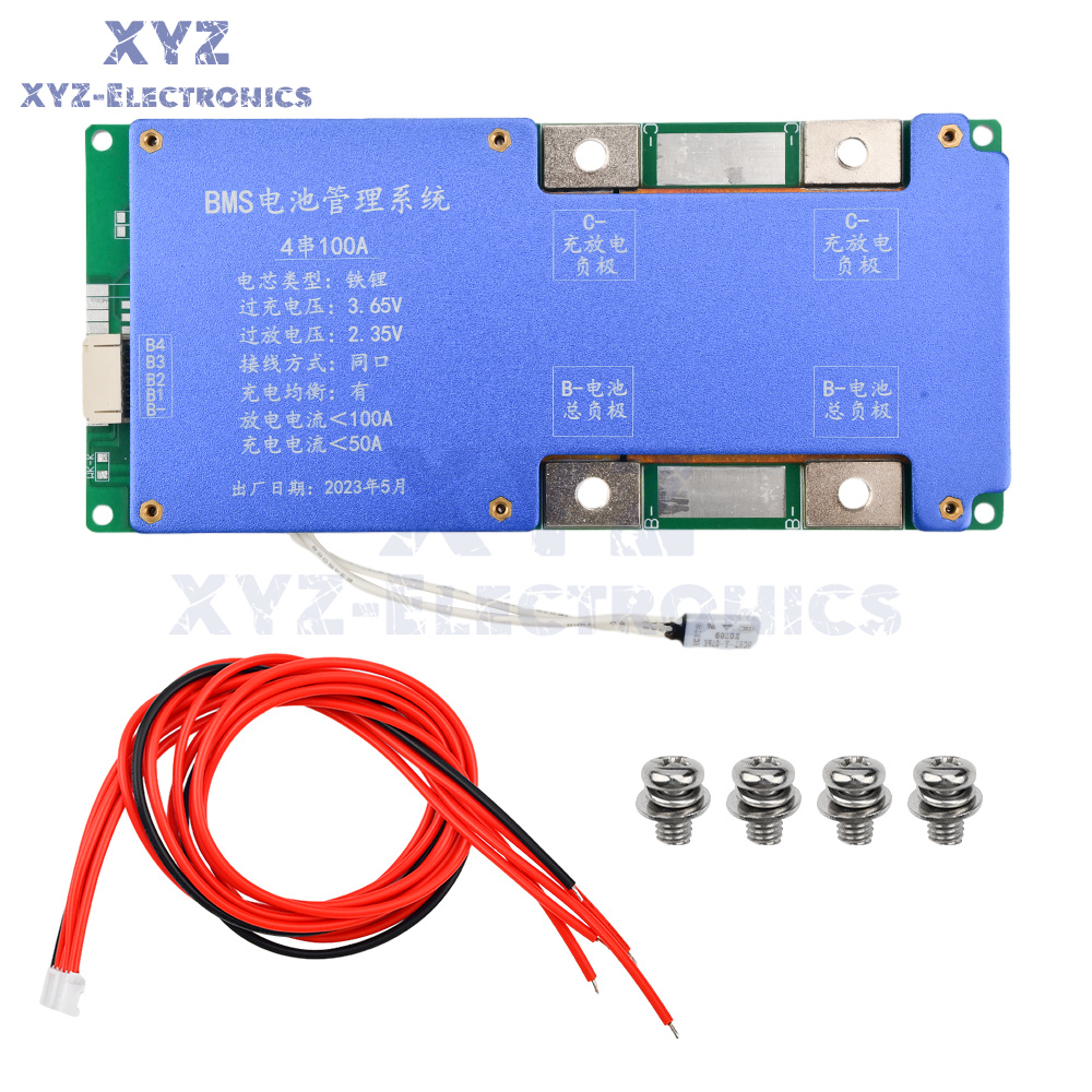 4S 14.6V / 8S 24V 100A BMS LiFePO4 Battery Balance Charge Protection Board
