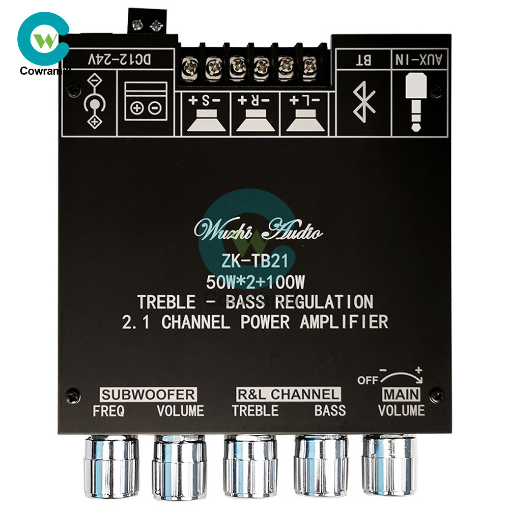 ZK-TB21 DC12~24V 2.1 Channel AUX Bluetooth5.0 Digital Amplifier