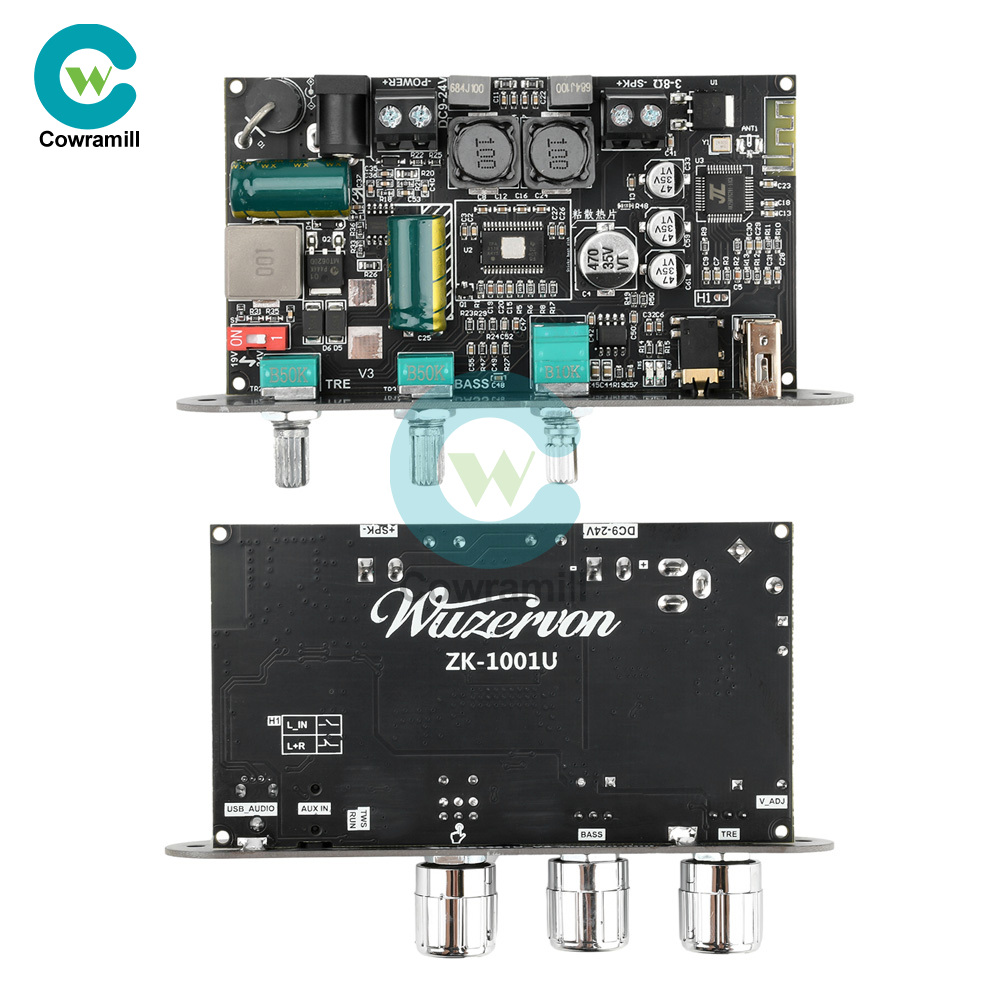 ZK-1001U 100W Mono Bluetooth Audio Power Amplifier Module Bass