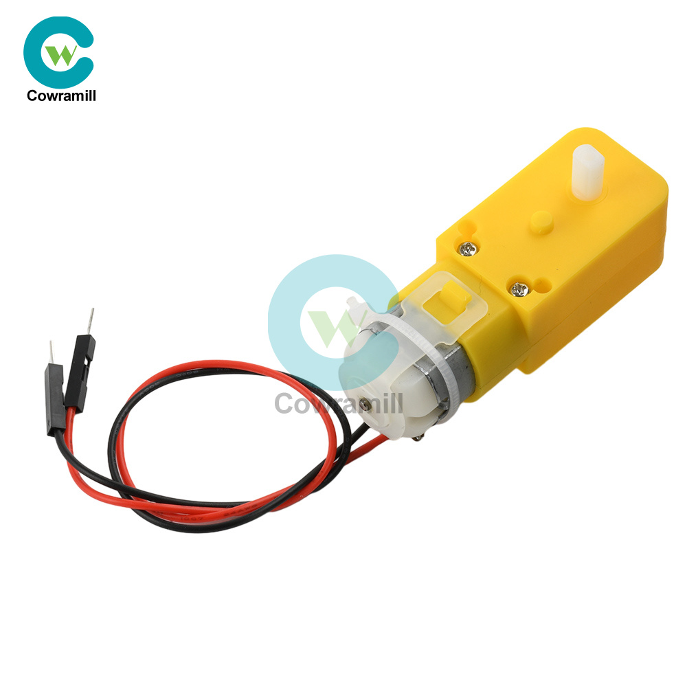 DollaTek 2Pcs CC 3v-6v Simple axe réducteur de Vitesse Moteur pour Arduino Bricolage Intelligent Voiture Robot