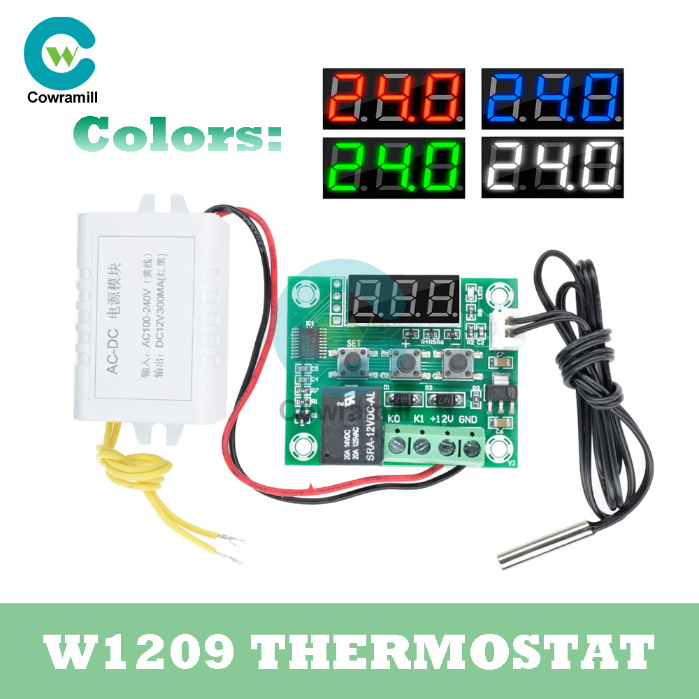 AC 110V-220V to DC 12V Voltage Power Supply Module W1209-50-110°C Thermostat