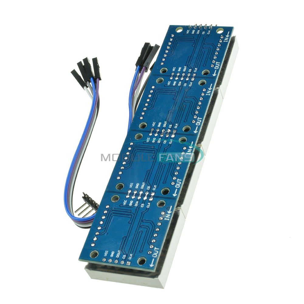MAX7219 MICROCONTROLLER 4 IN 1 DISPLAY 5P LINE MODULE FOR ARDUINO DOT MATRIX SMA