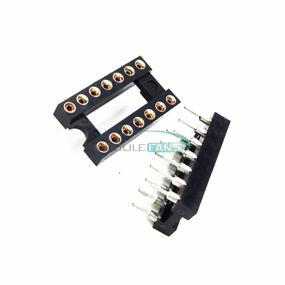 10PCS 8Pin DIP SIP Round IC Sockets Adaptor Solder Type plated machined M