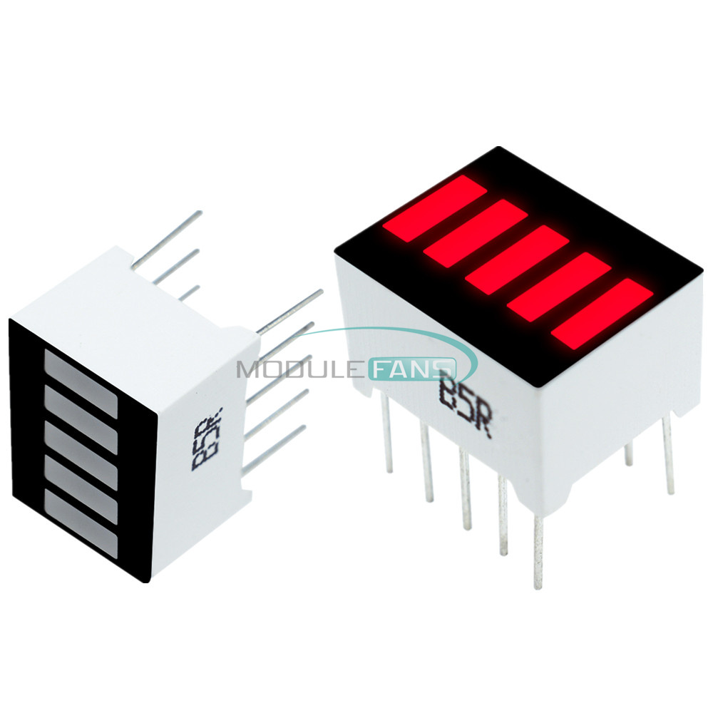 5pcs New 8-Segment Red Color Bar LED