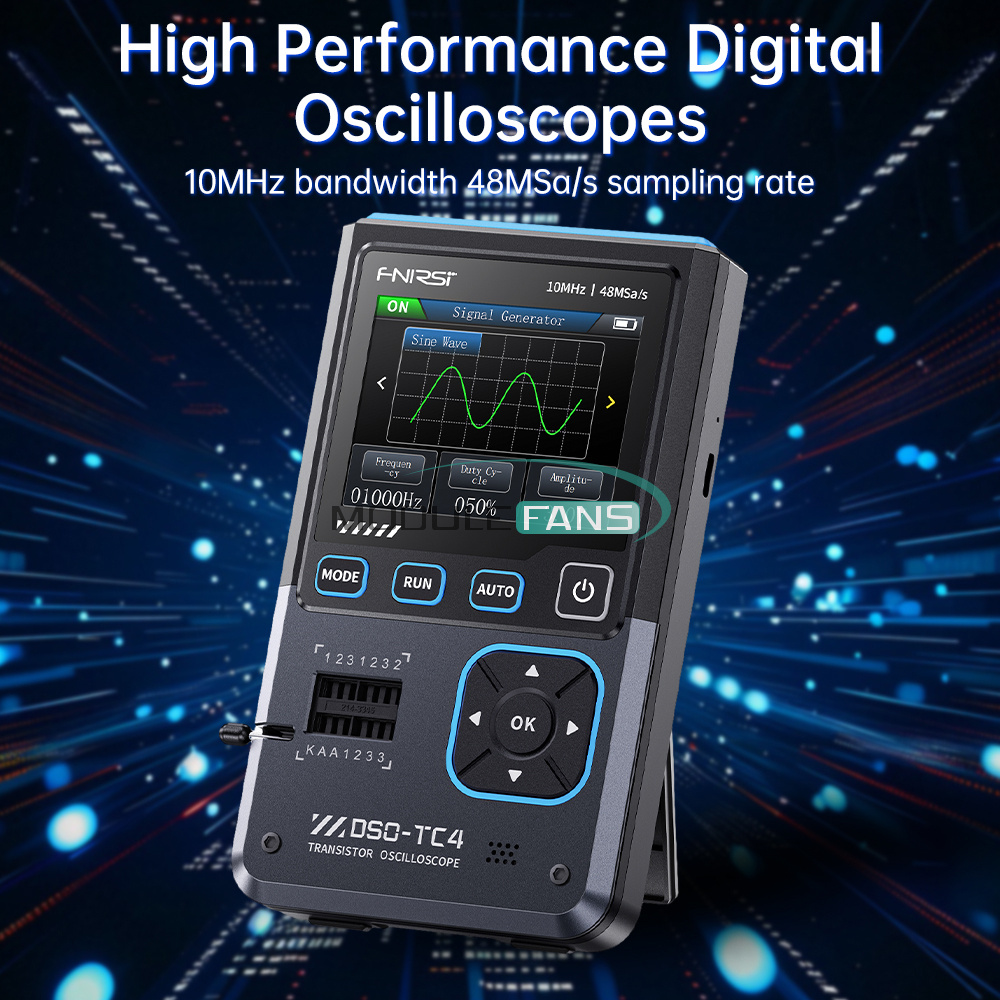 FNIRSI DSO-TC3 Oder DSO-TC4 – Digitales Oszilloskop + Transistortester + Signalgenerator