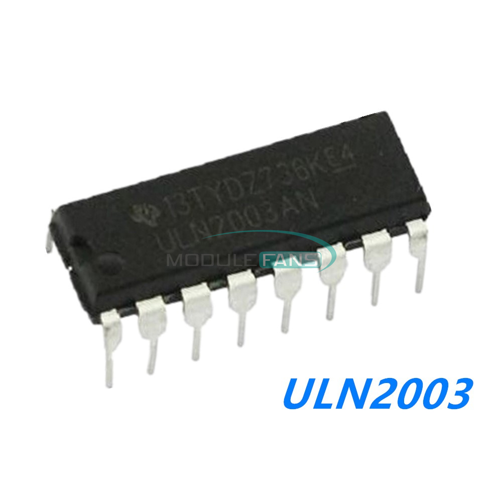10x ULN2003A Chip + Adaptateurs - Circuit Intégré Darlington 7 Canaux - Pour Arduino/Robotics