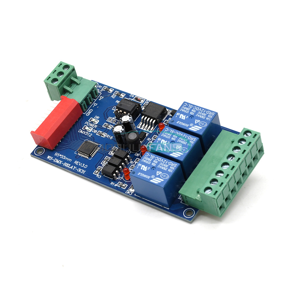 DMX512 3 Channel 5A Controlled Relay Switch Kit DIY Converter DMX