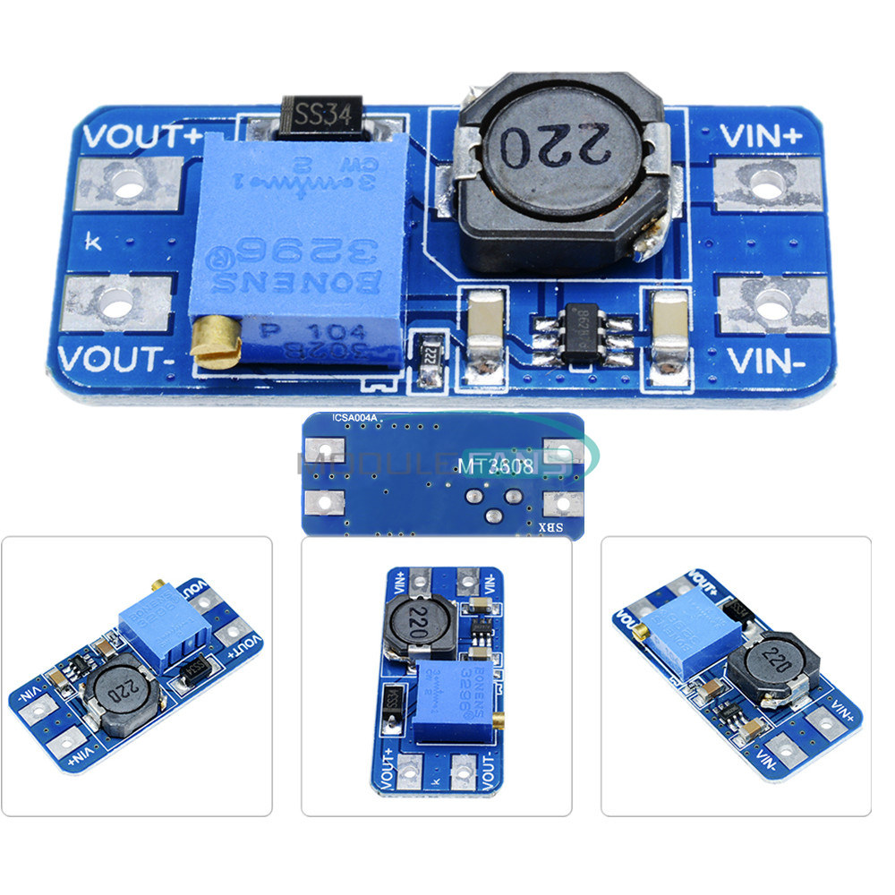 5Pcs MT3608 2A DC-DC Step Up Power Apply Booster Power Module for Arduino