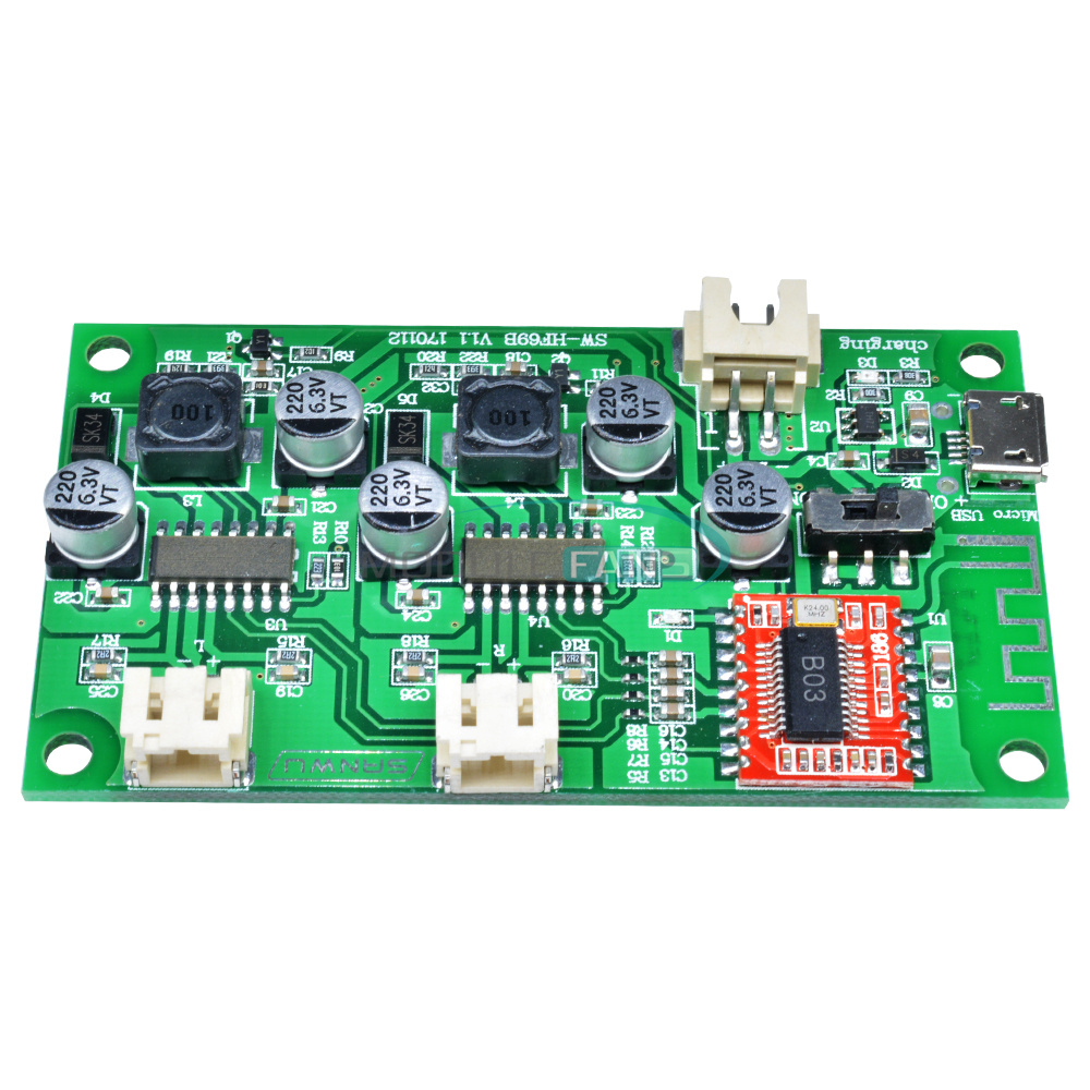 5V 6W+6W 2Channel Stereo Bluetooth Amplifier Board Lithium Battery Powered AMP eBay