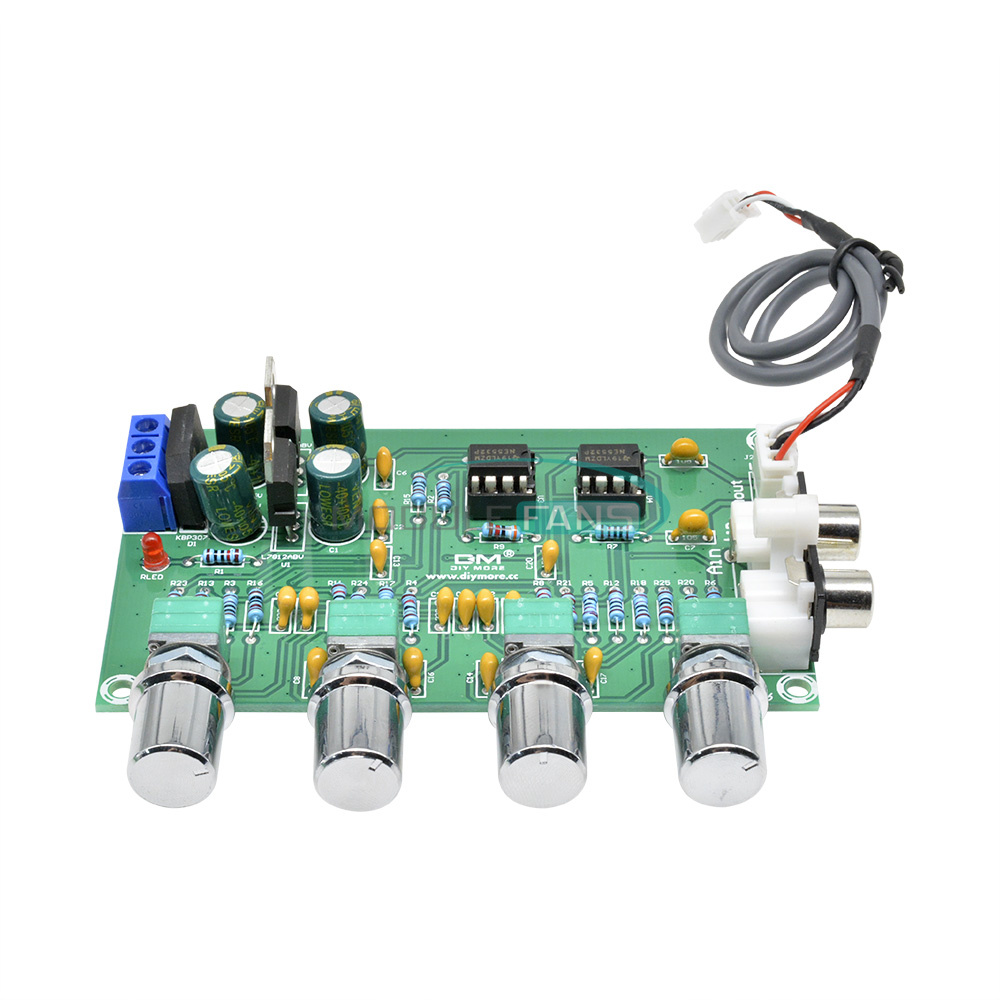 NE5532 Stereo Pre-amp Preamplifier Tone Board 12-24V AC Amplifier Board