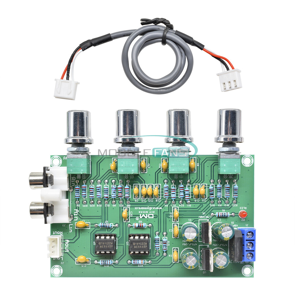 NE5532 Stereo Preamp Preamplifier Tone Board 1224V AC Amplifier Board