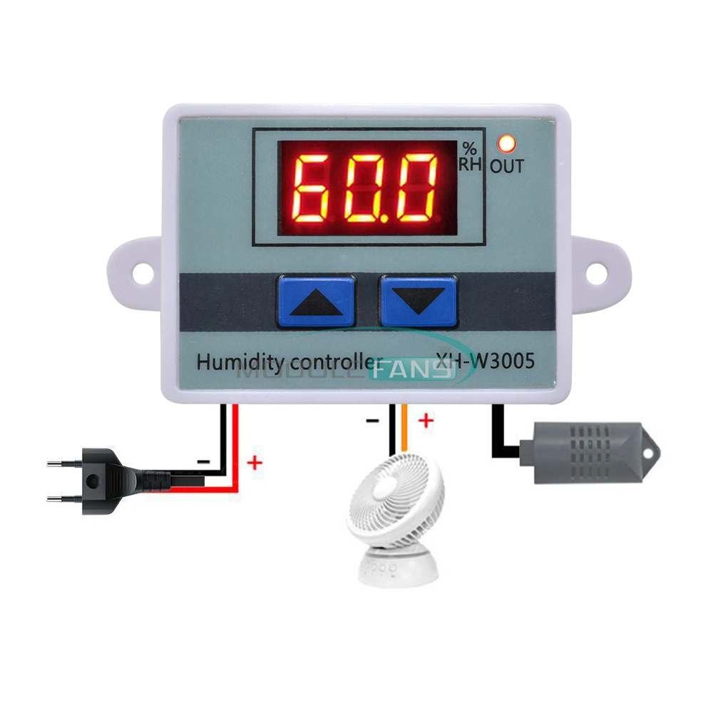 Xh W3005 Ac 110v 220v Digital Led Humidity Controller Hygrometer Switch Sensor Plc Temperature Modules Kominkistyl Business Industrial