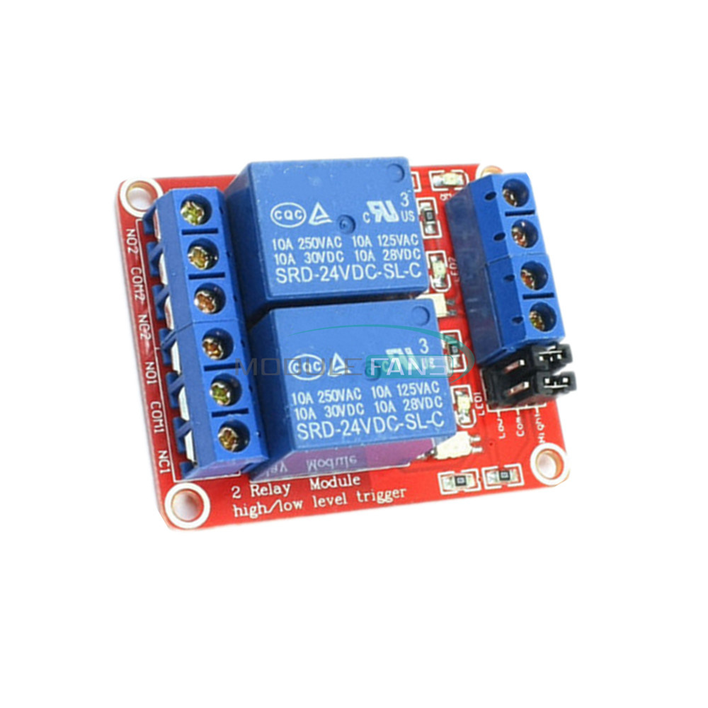 24V 4-Channel Relay Module With OPTO-Isolated High and Low Level