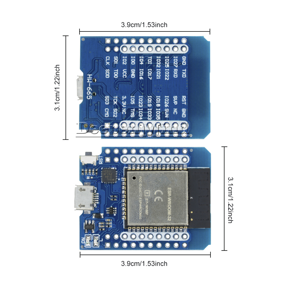 Wemos d1 mini схема принципиальная Мини-D1 ESP32/32S вемос WiFi Макетная плата ESP8266 Bluetooth CP2104 eBay