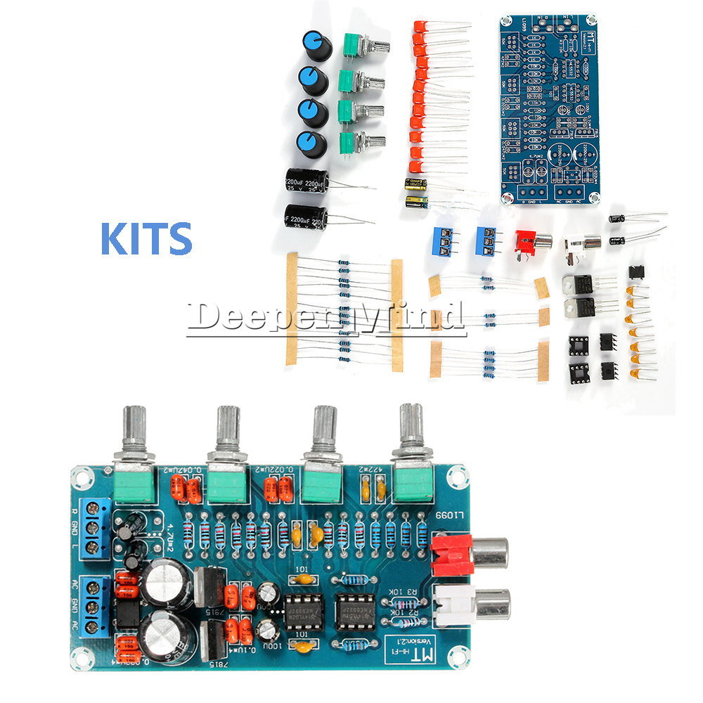 1x HIFI OP-AMP Amplifier NE5532 Preamplifier Volume Tone Control assembled Board