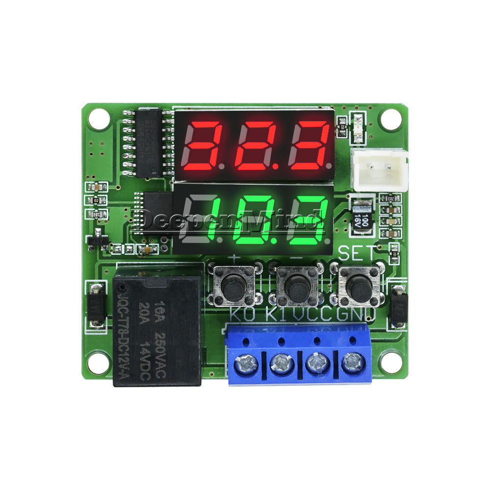 Dc 12v Dual Led Digital Thermostat Temperature Controller