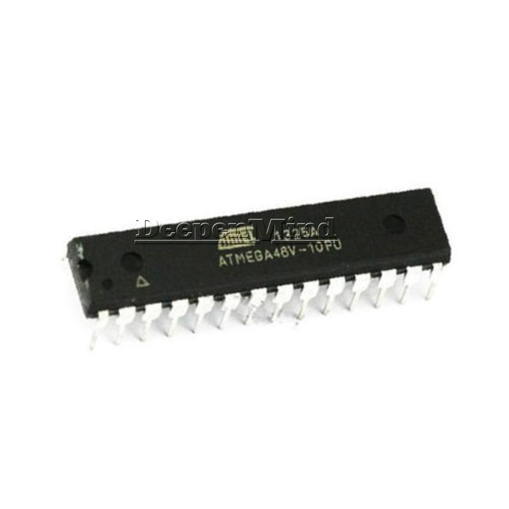 5PCS DIP-28 ATMEGA48V-10PU ATMEGA48 8-bit Microcontroller NEW