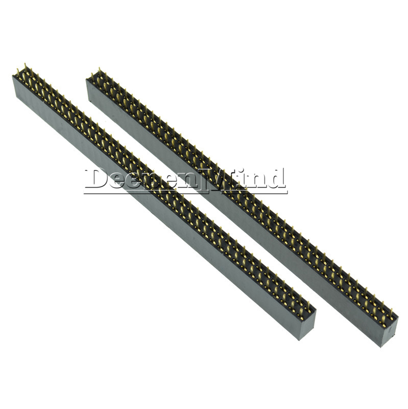 10PCS 2x2/3/4/5/6/7/8/10/40 Pin Double Row Female Straight Pitch Socket Header