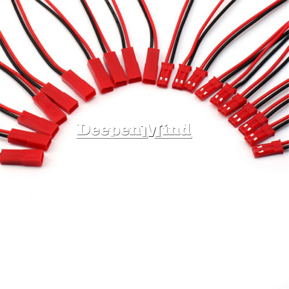 5//10//20Pairs 100mm JST Connector Plug Cable Line Male+Female F RC Lipo Battery