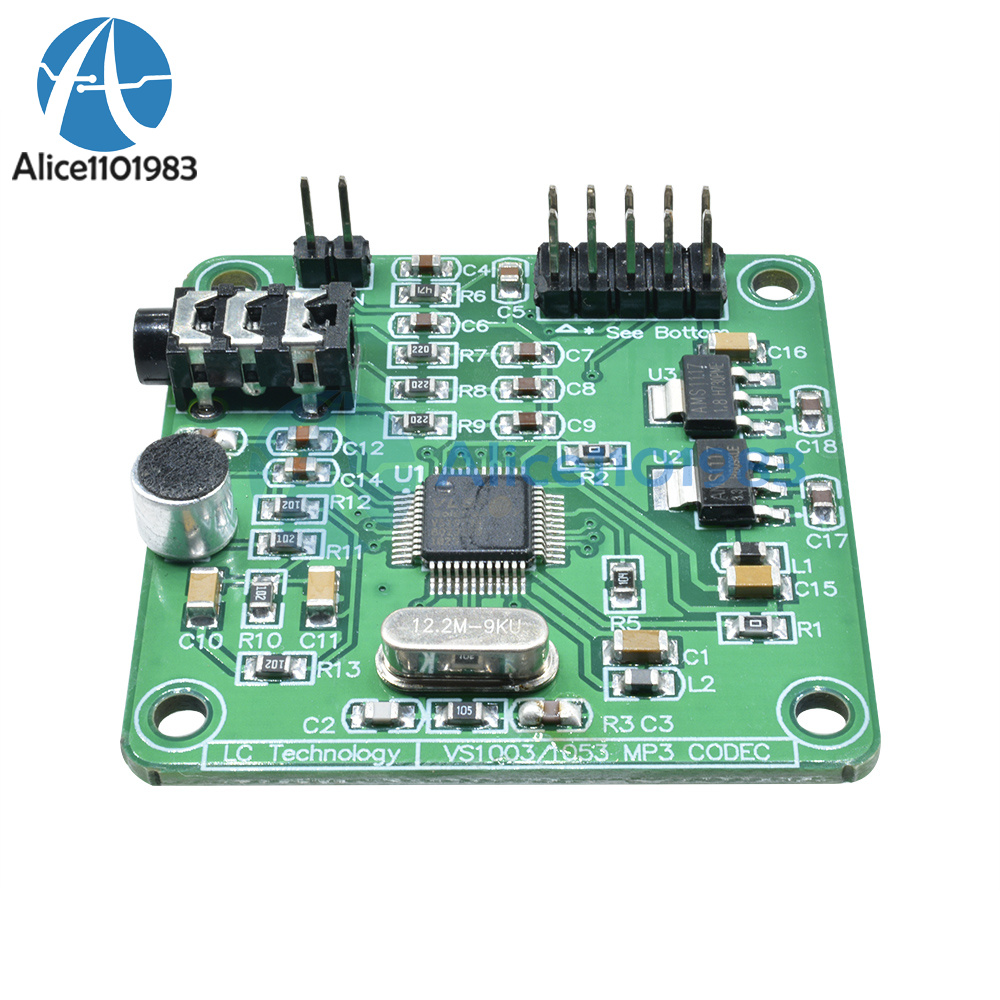 VS1053 MP3 Module Development Board w/ On-Board Recording Function SPI ...