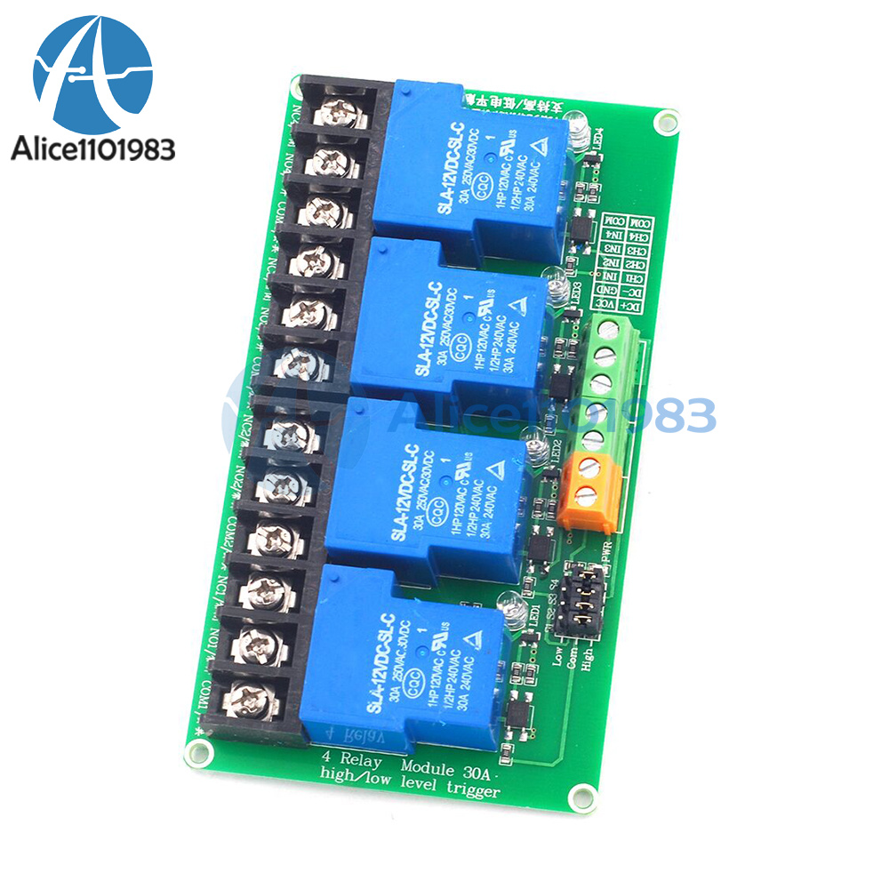 30A DC5V/12V/24V Modulo Relè Ad Alta Potenza Un Vie Alto/Basso - Foto 12