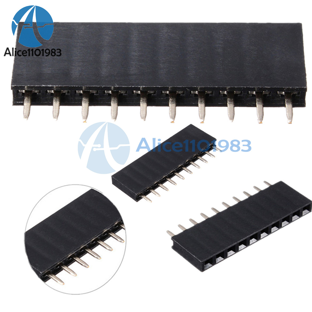20PCS 1x10 Single Row 10 Pins PCB Socket Female Header 2.54mm