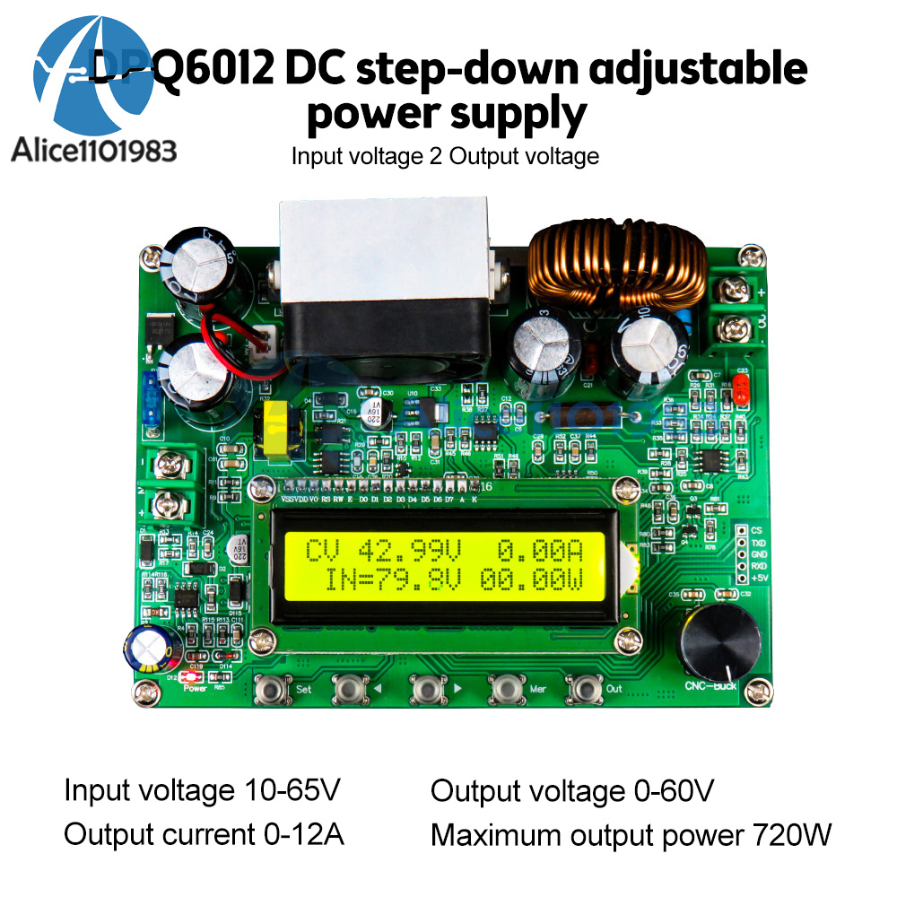 Modulo Alimentatore Buck Regolabile 12A Con Display LCD Digitale - GCSUPERMARKET