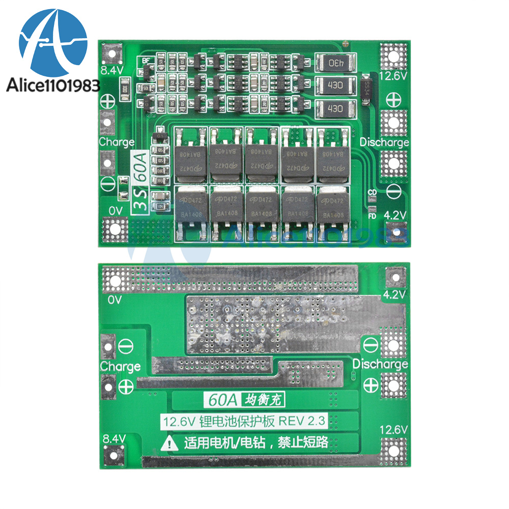 Bms 3s 60a схема подключения