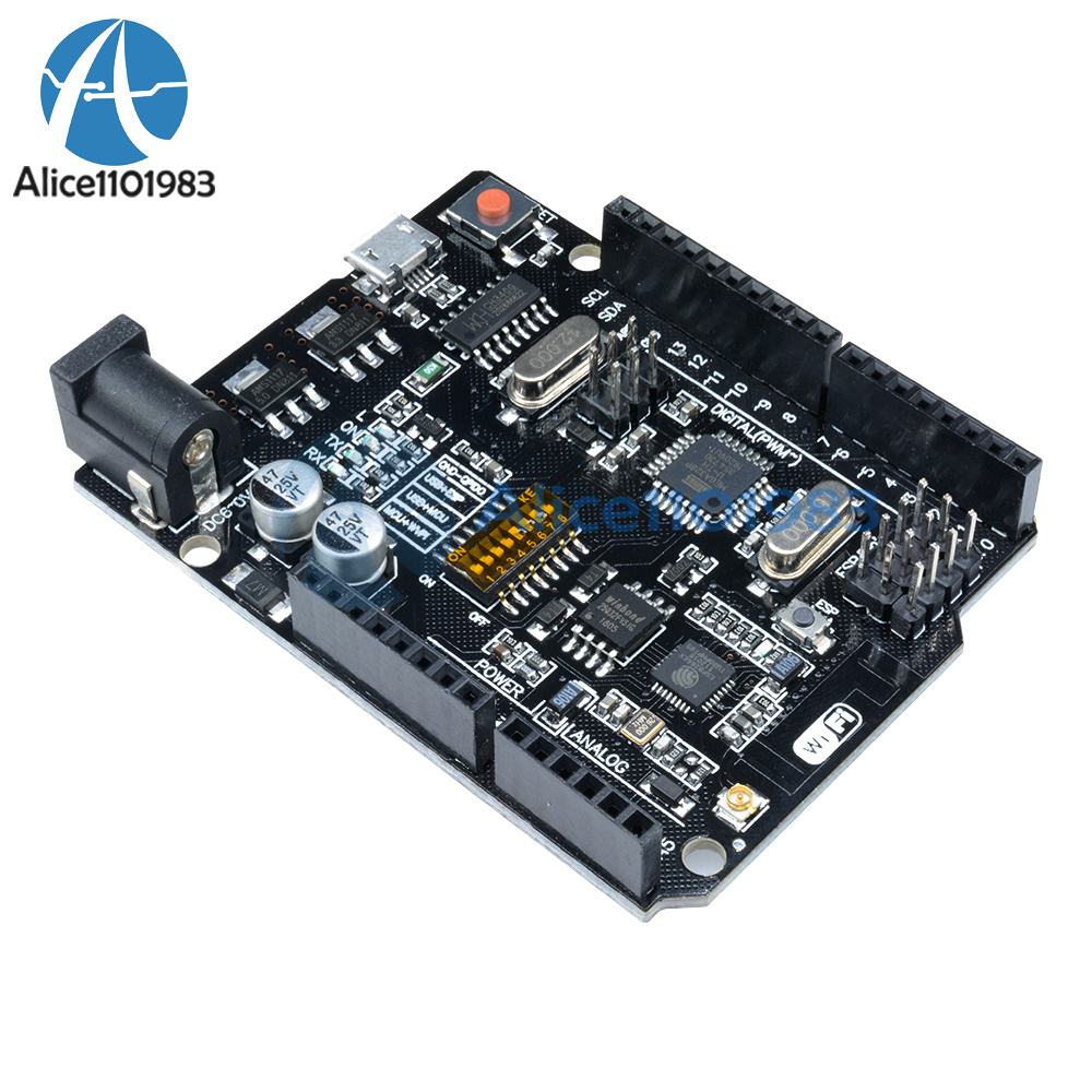 UNO+WiFi R3 ATmega328P+ESP8266 (32Mb memory) USB-TTL CH340G For Arduino ...