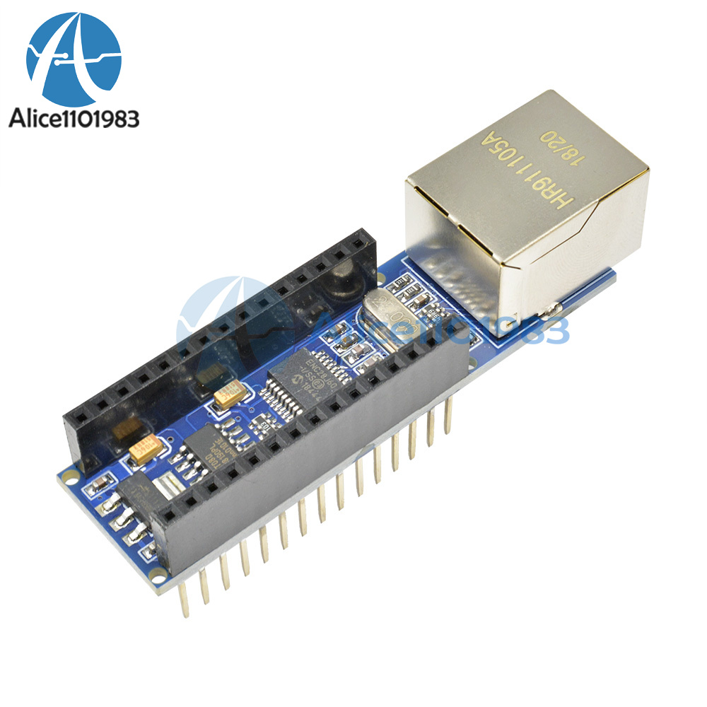 2PCS ENC28J60 Ethernet Shield for Arduino Nano 3.0 RJ45 Webserver Module S8
