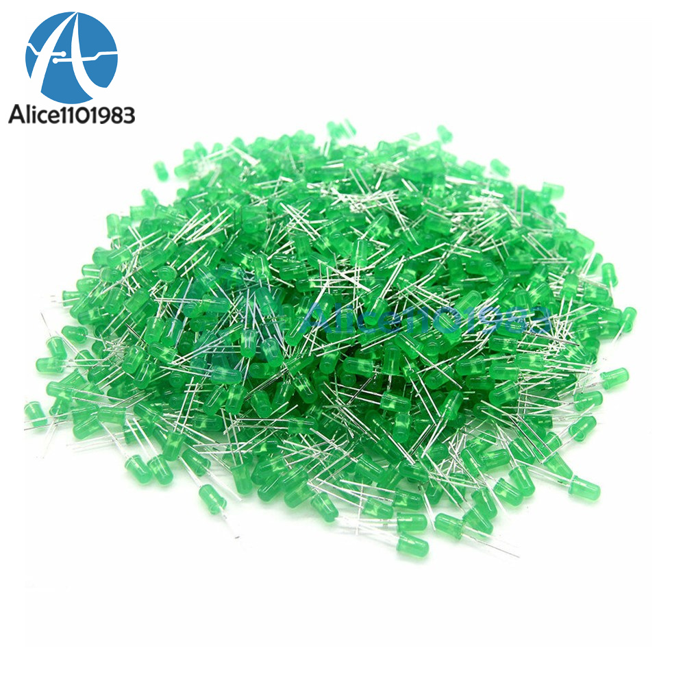 500PCS LED 3MM GREEN COLOR GREEN LIGHT Super Bright