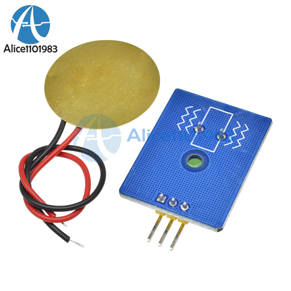 Analog Piezoelectricity Ceramic Piezo Vibration Sensor DIY for Arduino ...