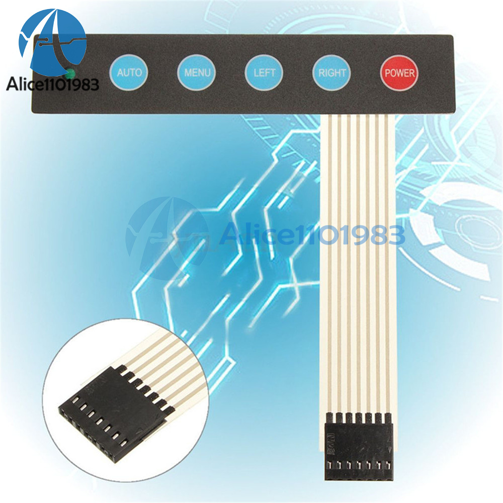 1X5 MATRIX ARRAY 5Keys Membrane Switch Control Keypad Keyboard For