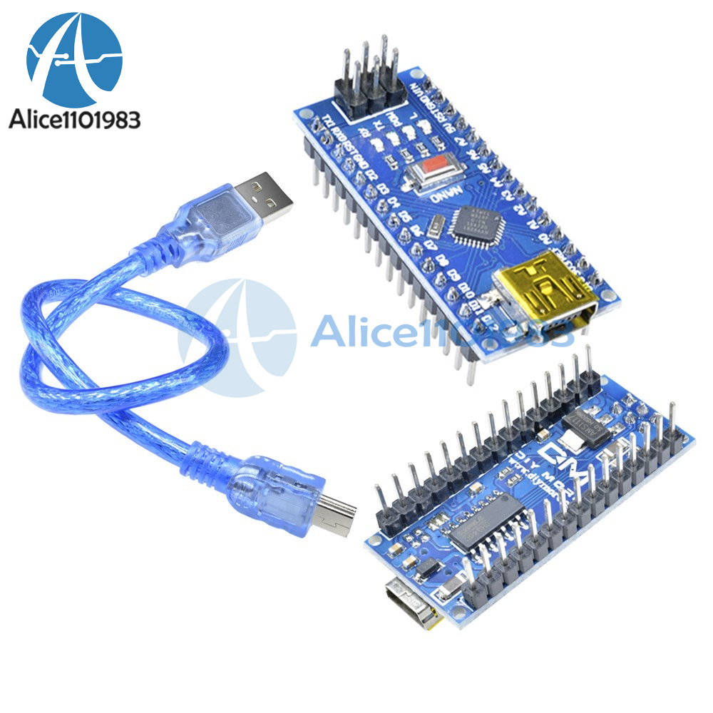 5PCS CH340G USB Nano V3.0 ATmega328P 5V 16M Micro-Controller Board Arduino+Cable