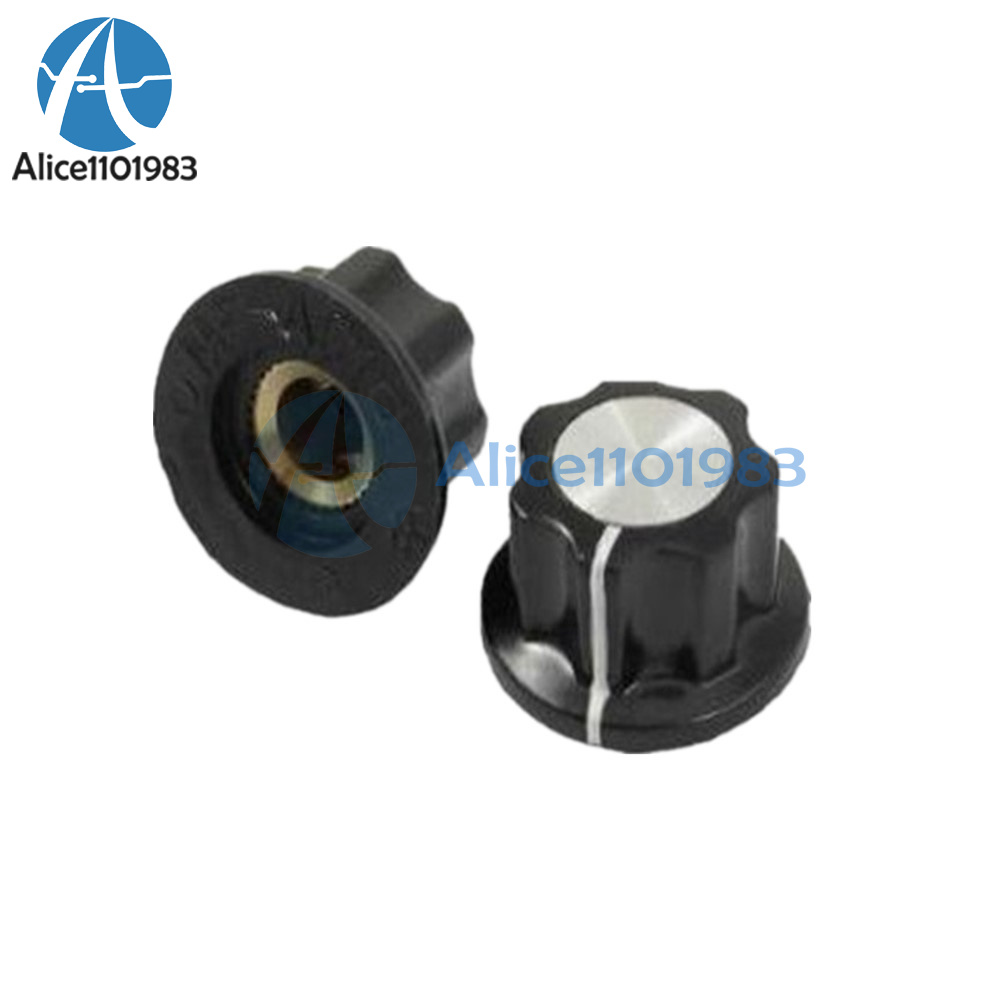 Shaft Potentiometer New 5PCS 16mm Rotary Control Turning Knob for Hole 6mm Dia